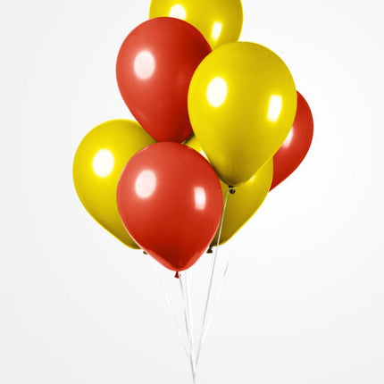 Rood Gele Ballonnen 30cm 10st van WeFiesta koop je bij Partywinkel