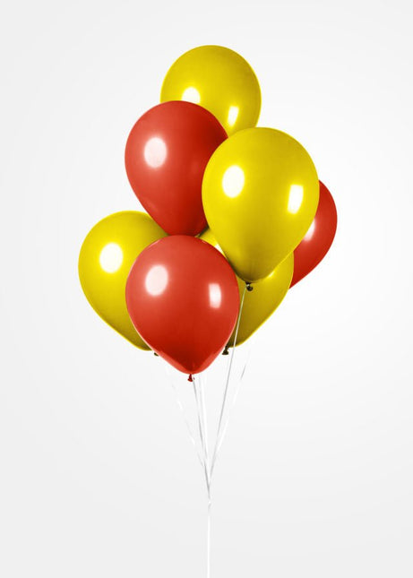 Rood Gele Ballonnen 30cm 10st van WeFiesta koop je bij Partywinkel