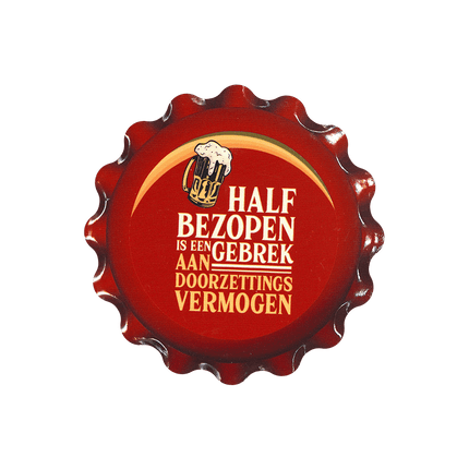 Rood Gele Onderzetters Half Bezopen 11cm van Paper Dreams koop je bij Partywinkel