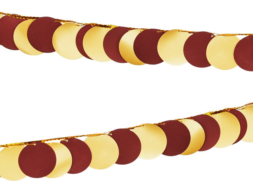 Rood Gouden Slinger 2,2m van Partydeco koop je bij Partywinkel