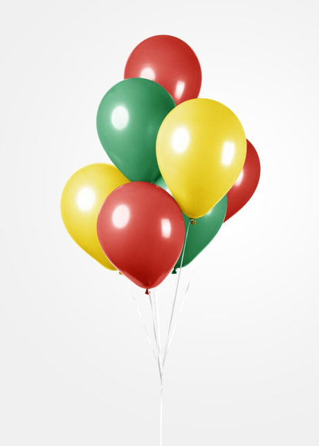 Rood Groen Gele Ballonnen 30cm 100st van WeFiesta koop je bij Partywinkel