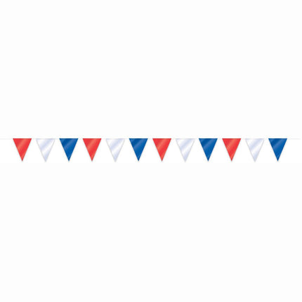 Rood Wit Blauw Slingers 9,75m van Unique koop je bij Partywinkel