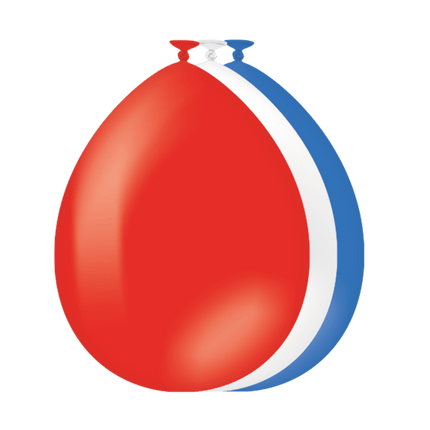 Rood Wit Blauwe Ballonnen 30cm 10st van Paper Dreams koop je bij Partywinkel