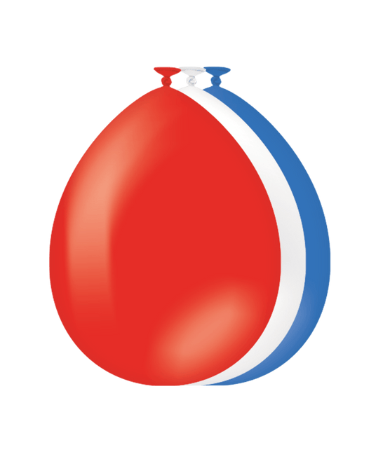 Rood Wit Blauwe Ballonnen 30cm 25st van Paper Dreams koop je bij Partywinkel