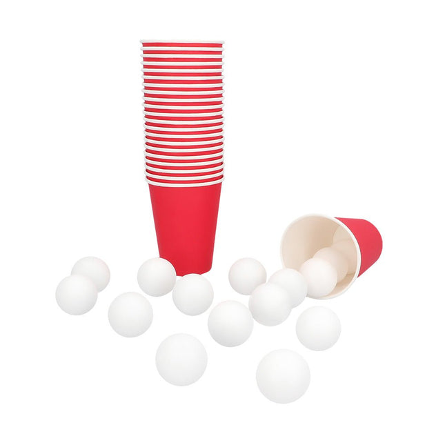 Rood Witte Beerpong Set Plastic van Boland koop je bij Partywinkel