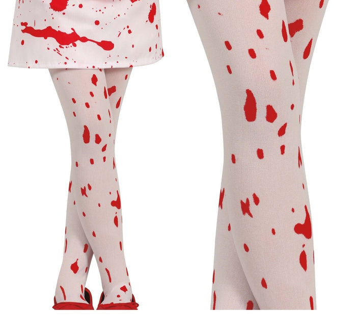 Rood Witte Halloween Legging Bloederig Kind van Fiestas Guirca koop je bij Partywinkel