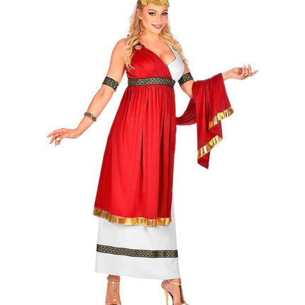 Rood Witte Jurk Dames van Widmann koop je bij Partywinkel