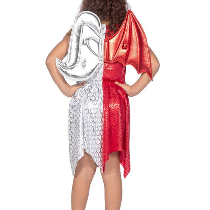 Rood Witte Jurk Meisje Duivel En Engel van Wilbers & Wilbers koop je bij Partywinkel