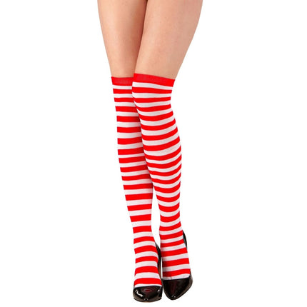 Rood Witte Kousen 64cm van Widmann koop je bij Partywinkel
