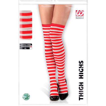 Rood Witte Kousen 64cm van Widmann koop je bij Partywinkel