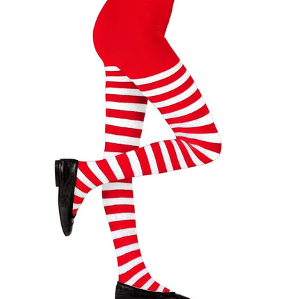 Rood Witte Panty Meisje van Widmann koop je bij Partywinkel