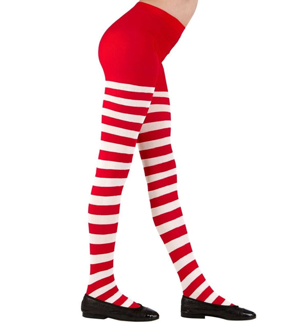 Rood Witte Panty Meisje van Widmann koop je bij Partywinkel