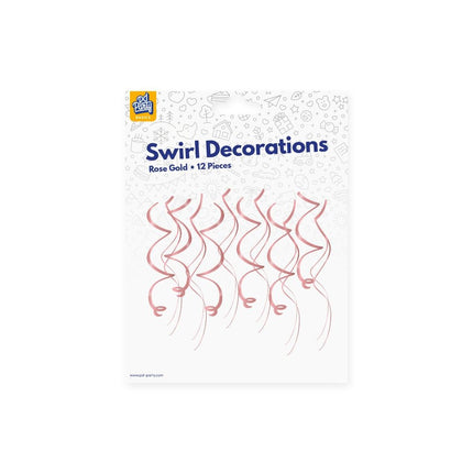 Rose Gouden Hangdecoratie Swirls 12st van Paper Dreams koop je bij Partywinkel