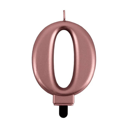 0 Jaar Kaars Rose Goud