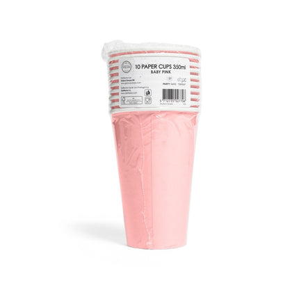 Roze Bekers Papier 350ml 10st van WeFiesta koop je bij Partywinkel