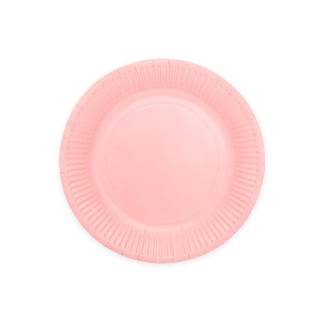Roze Borden Papier 23cm 16st van WeFiesta koop je bij Partywinkel