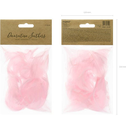 Roze Decoratie Veren 3g van Partydeco koop je bij Partywinkel