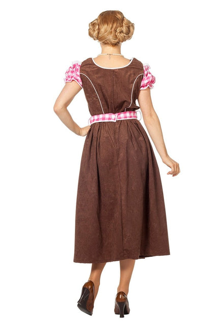 Roze Dirndl Jurk Oktoberfest Dames Lang van Wilbers & Wilbers koop je bij Partywinkel