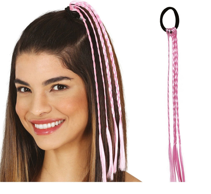 Roze Hair Extension 35cm 3st van Fiestas Guirca koop je bij Partywinkel