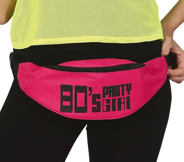 Roze Heuptasje 80'S Party Girl van Fiestas Guirca koop je bij Partywinkel