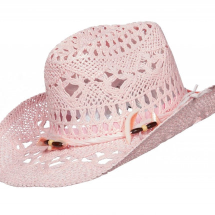 Roze Hoed Stro Dames van Wilbers & Wilbers koop je bij Partywinkel