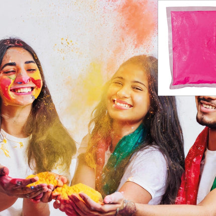 Roze Holi Poeder 200gr van Fiestas Guirca koop je bij Partywinkel