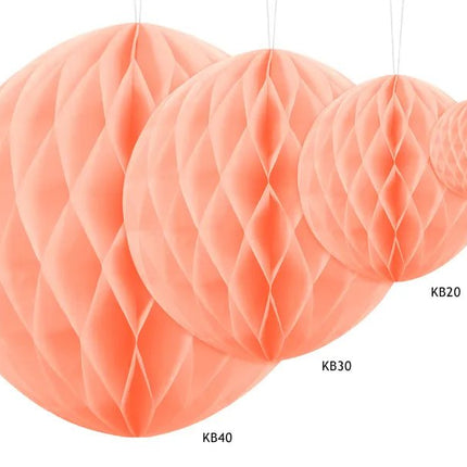 Roze Honeycomb 20cm van Partydeco koop je bij Partywinkel