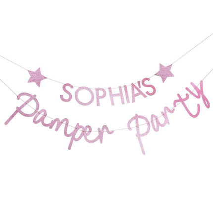 Roze Letterslinger Glitters 2,5m van Ginger Ray koop je bij Partywinkel