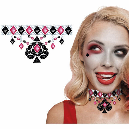 Roze Zwarte Gezicht Stickers van Fiestas Guirca koop je bij Partywinkel