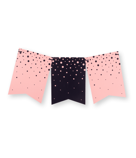 Roze Zwarte Slinger 6m van Paper Dreams koop je bij Partywinkel