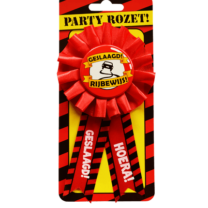 Rozet Geslaagd Rijbewijs van Paper Dreams koop je bij Partywinkel