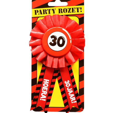 Rozet Hoera 30 Jaar Hoera van Paper Dreams koop je bij Partywinkel