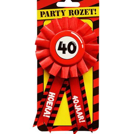 Rozet Hoera 40 Jaar Hoera van Paper Dreams koop je bij Partywinkel
