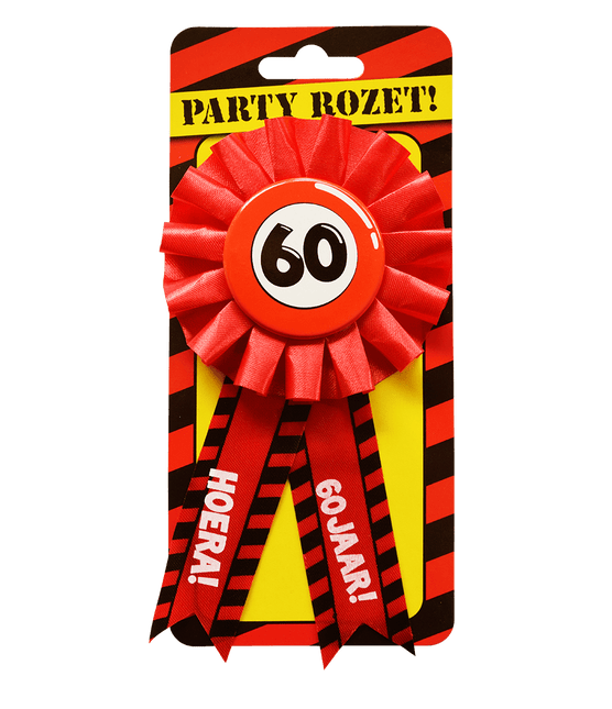 Rozet Hoera 60 Jaar Hoera van Paper Dreams koop je bij Partywinkel
