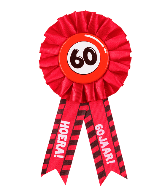 Rozet Hoera 60 Jaar Hoera van Paper Dreams koop je bij Partywinkel