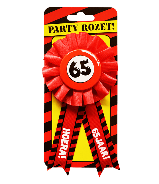 Rozet Hoera 65 Jaar Hoera van Paper Dreams koop je bij Partywinkel