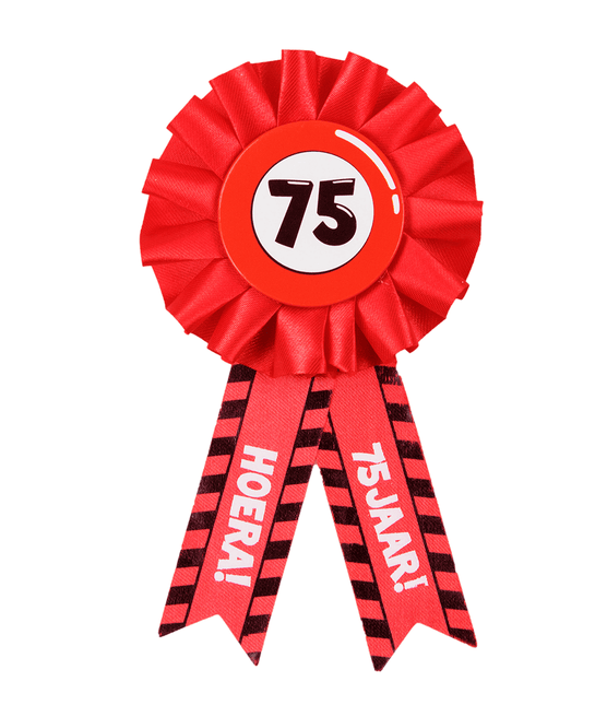 Rozet Hoera 75 Jaar Hoera van Paper Dreams koop je bij Partywinkel