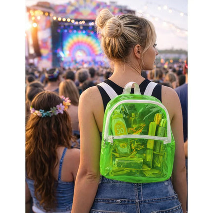 Rugzak Clarity neongroen (28 x 23 x 10 cm) van Boland koop je bij Partywinkel