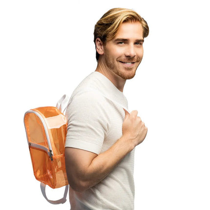 Rugzak Clarity neonoranje (28 x 23 x 10 cm) van Boland koop je bij Partywinkel