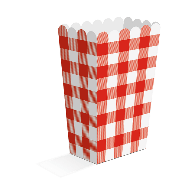 Ruit Snackbakjes Rood Wit 8st van WeFiesta koop je bij Partywinkel