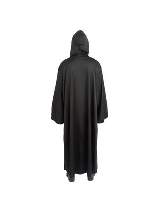 Zwarte Priester Cape met Capuchon