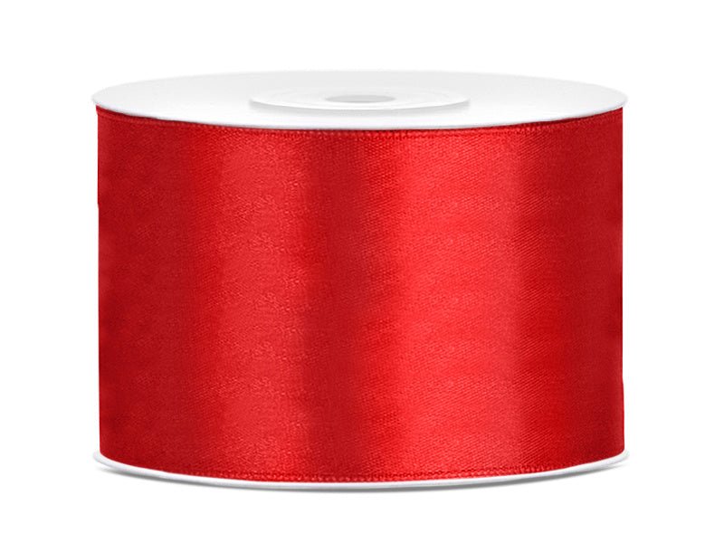 Satijn Lint Rood 50mm 25m van Partydeco koop je bij Partywinkel
