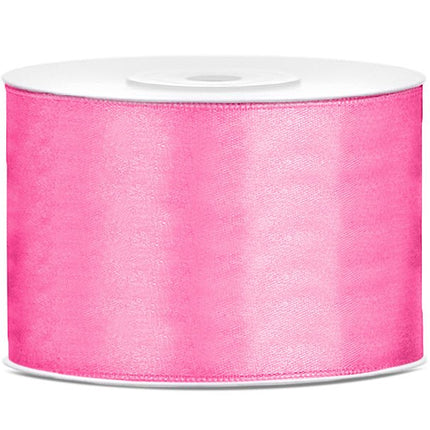 Satijn Lint Roze 50mm 25m van Partydeco koop je bij Partywinkel