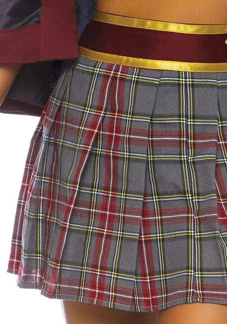 Schoolmeisje Kostuum Grijs Rood Dames Leg Avenue van Leg Avenue koop je bij Partywinkel