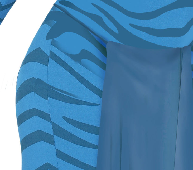 Second Skin Strepen Dames Blauw van Fiestas Guirca koop je bij Partywinkel