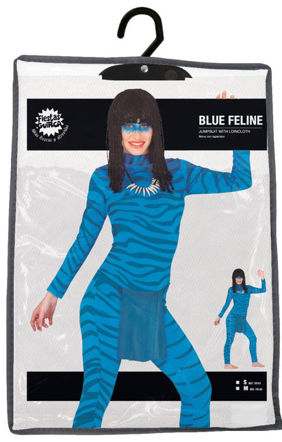 Second Skin Strepen Dames Blauw van Fiestas Guirca koop je bij Partywinkel