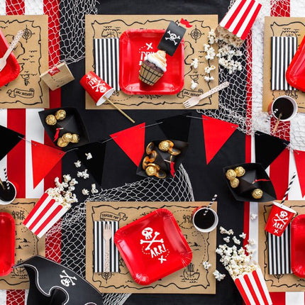 Servetten Gestreept Zwart 33cm 20st van Partydeco koop je bij Partywinkel