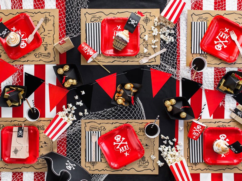 Servetten Gestreept Zwart 33cm 20st van Partydeco koop je bij Partywinkel