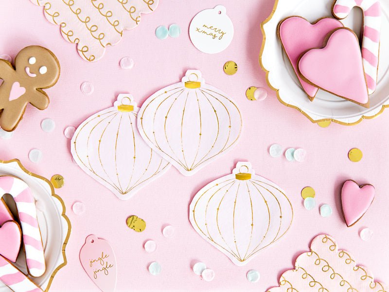 Servetten Kerstbal 12cm 20st van Partydeco koop je bij Partywinkel