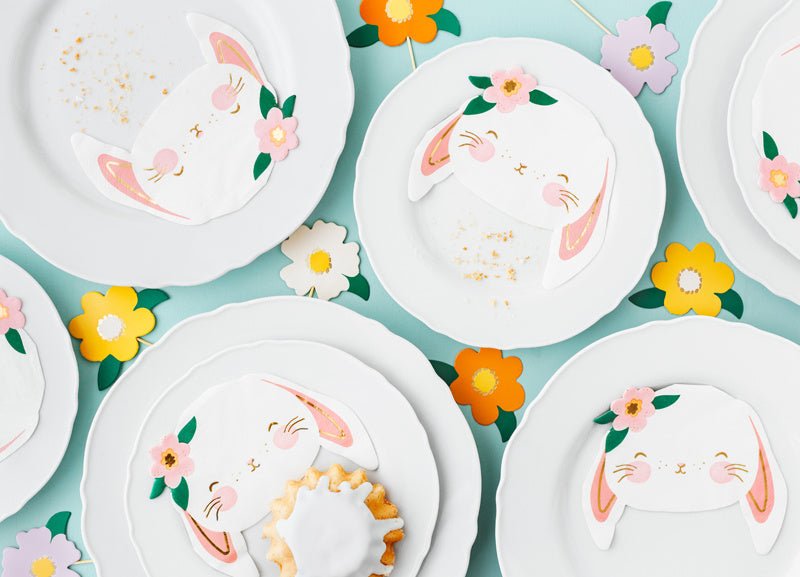 Servetten Konijn 14,5cm 20st van Partydeco koop je bij Partywinkel